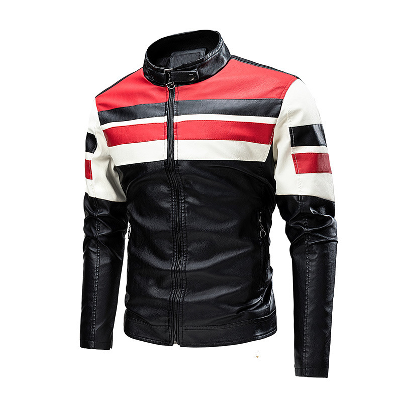 Men'S Fashion Videos - Men Stand Collar Moto Leather Jackets