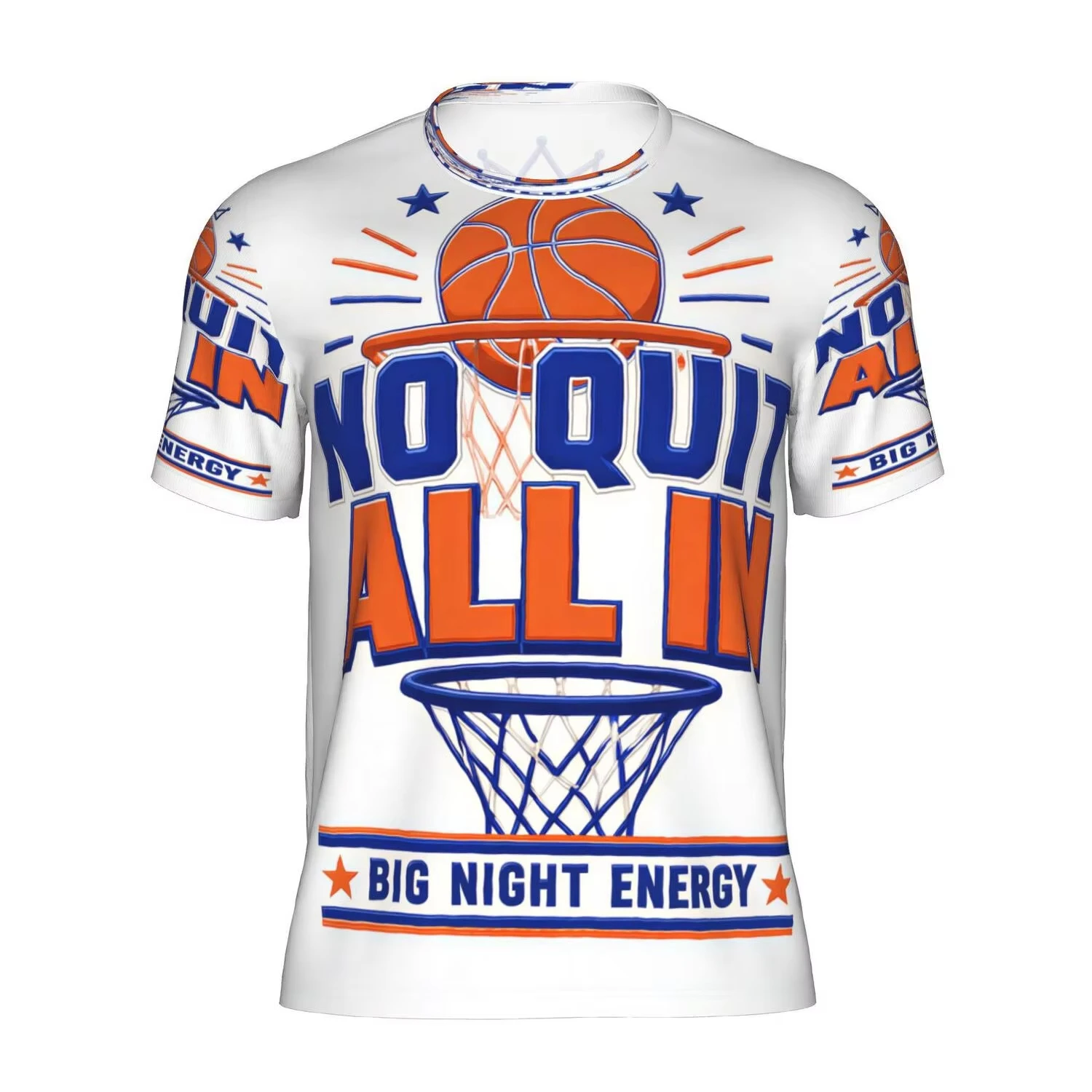 Men'S Fashion New York - New York Basketball Printing Short Sleeve