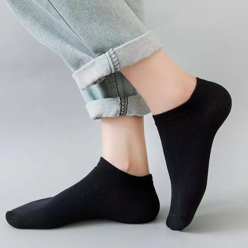 5 Pairs Unisex Casual Plain Co - огляд і ціна Socks Ankle Men