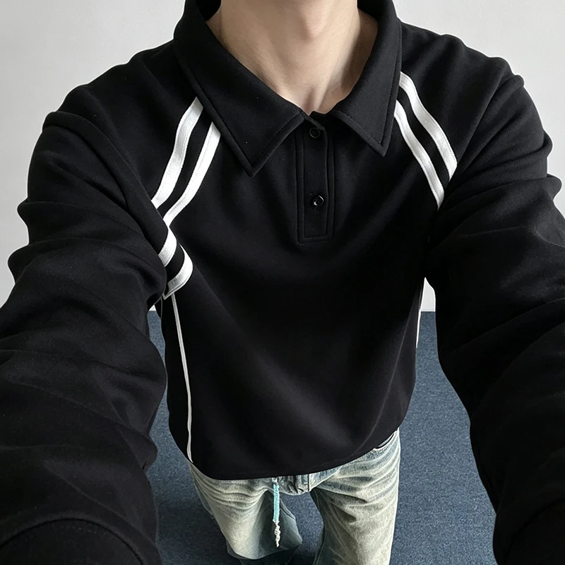 Striped Panel Splicing Long Sl - огляд і ціна Mens Fashion Summer