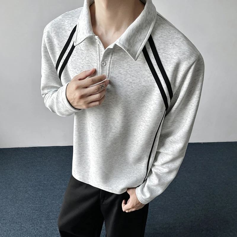 Striped Panel Splicing Long Sl - огляд і ціна Mens Fashion Summer
