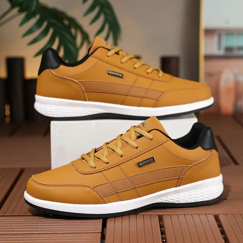 Leather PU Men's Shoes Sneaker - огляд і ціна Mens Fashion Trainers