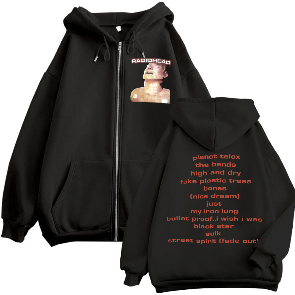 Rock Band Radiohead Music Albu - огляд і ціна Mens Fashion Zip Up Hoodies