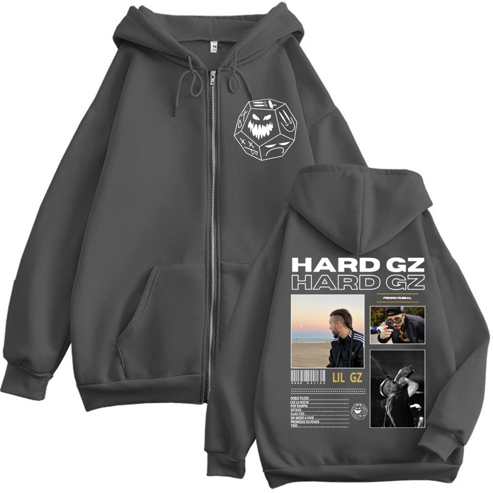 Rapper HARD GZ Tour 2025 Zippe - огляд і ціна Mens Fashion Zip Up Hoodies