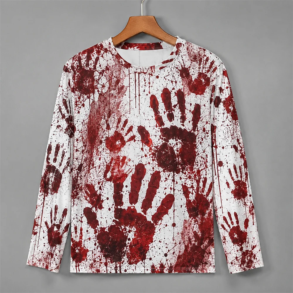 3D Print Horror Red Blood Stai - огляд і ціна Men'S Fashion T Shirts