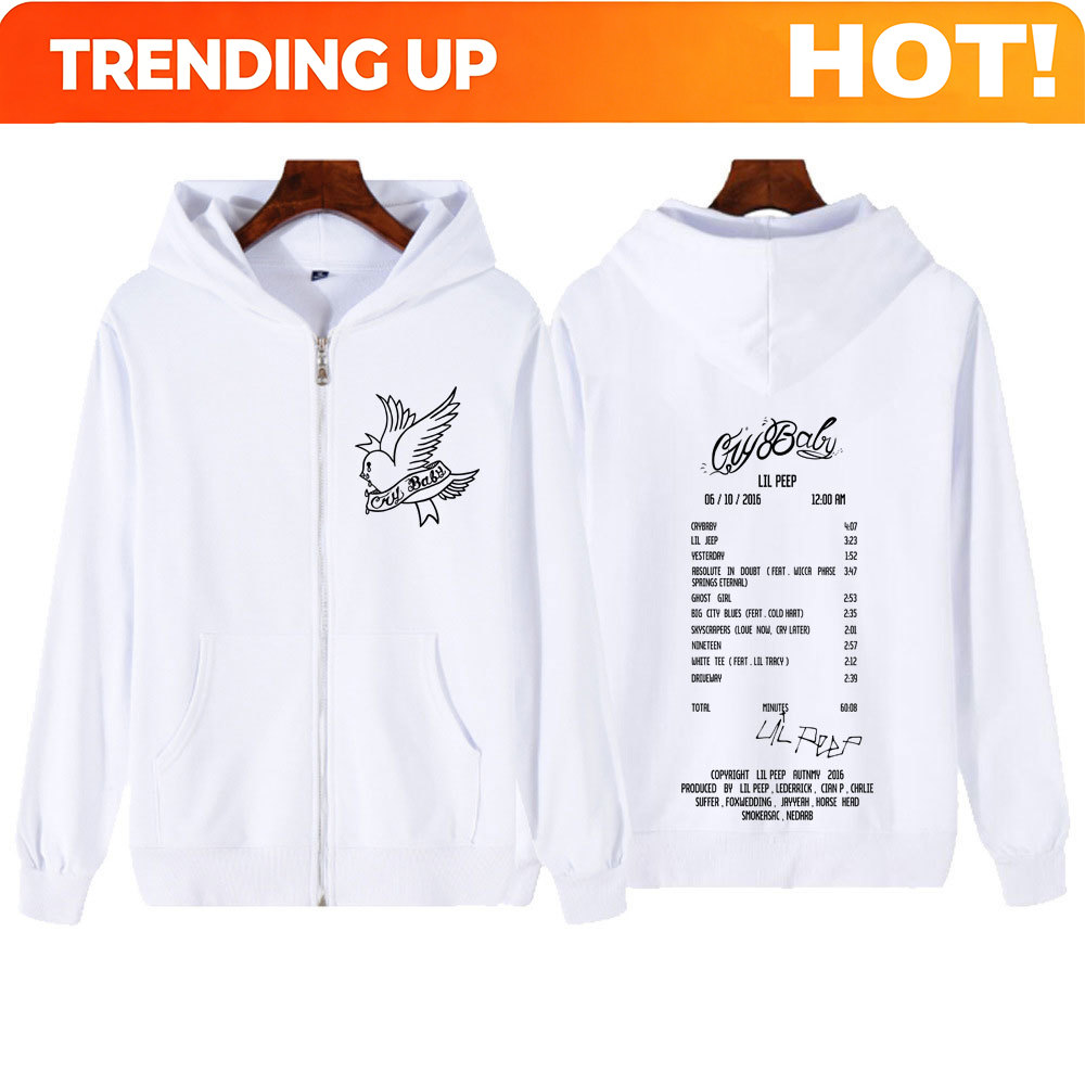 Rapper Lil Peep Cry Baby Album - огляд і ціна Mens Fashion Zip Up Hoodies