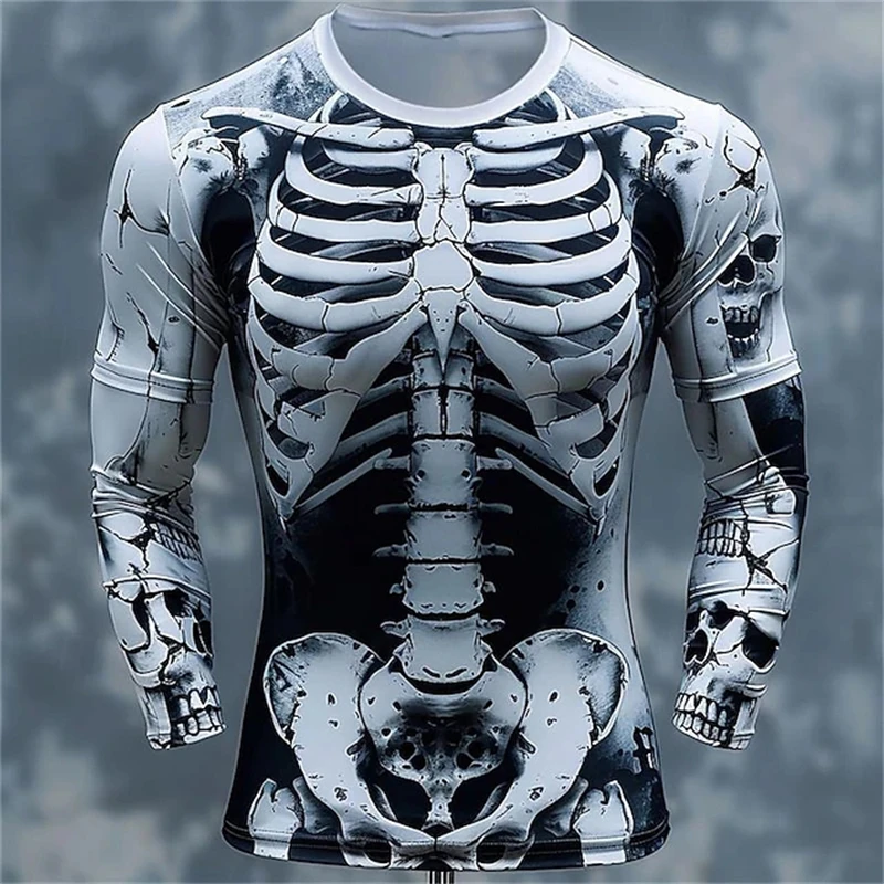 3D Print Skeleton Skulls Patte - огляд і ціна Men'S Fashion T Shirts