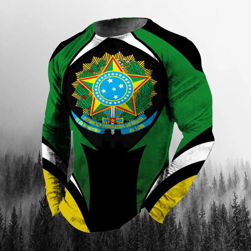 Vintage Brazilian Flag 3D Prin - огляд і ціна Men'S Fashion T Shirts