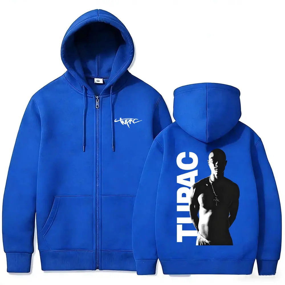 Rapper Tupac 2pac Zipper Hoodi - огляд і ціна Mens Fashion Zip Up Hoodies